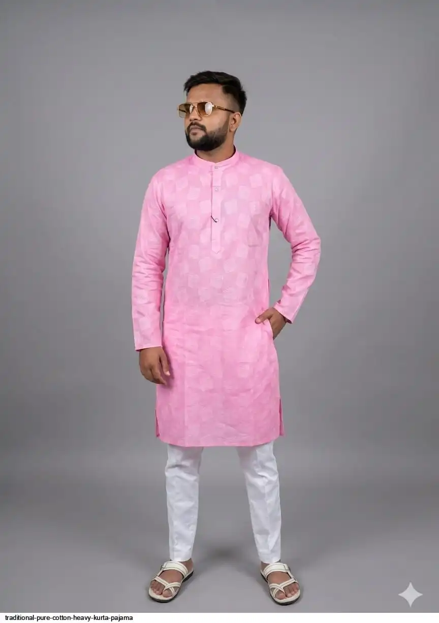 TRADITIONAL PURE COTTON HEAVY KURTA PAJAMA D