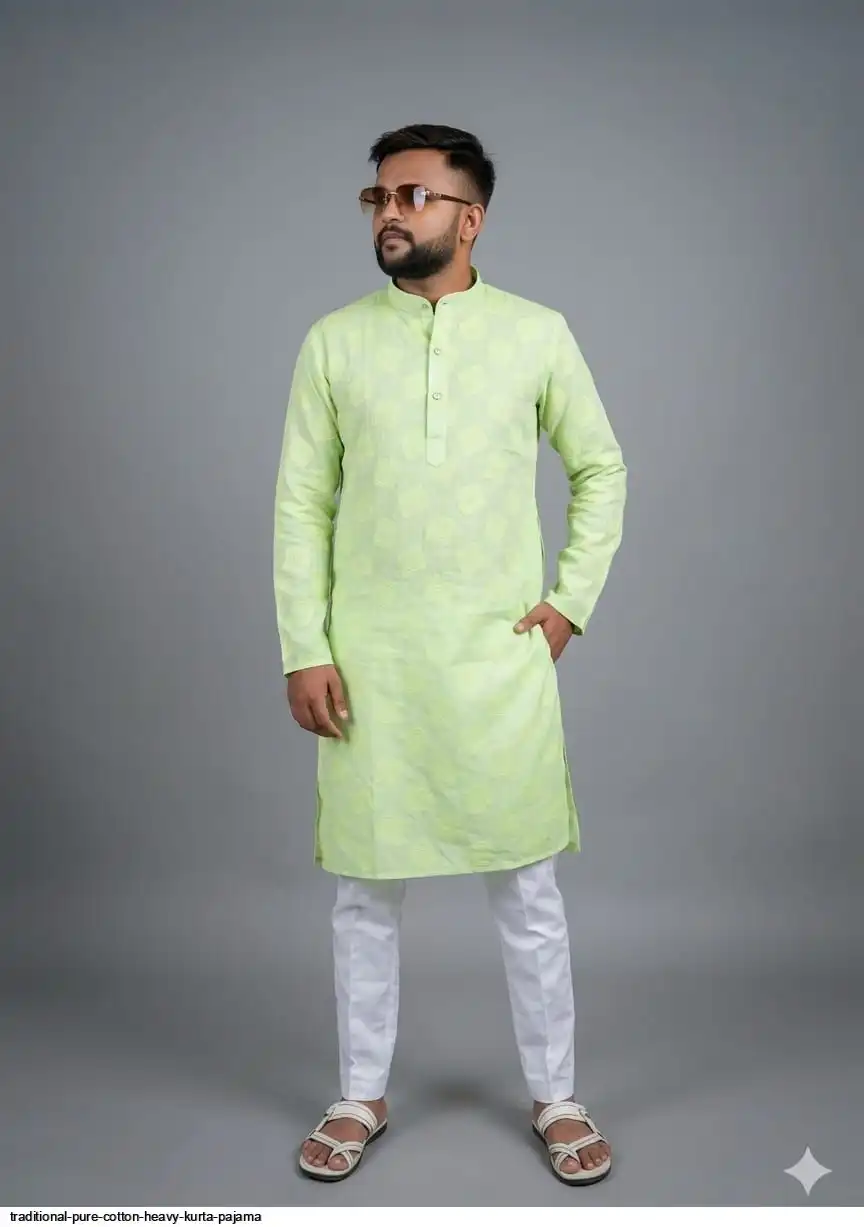 TRADITIONAL PURE COTTON HEAVY KURTA PAJAMA F