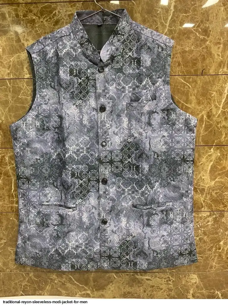 TRADITIONAL REYON SLEEVELESS MODI JACKET FOR MEN H