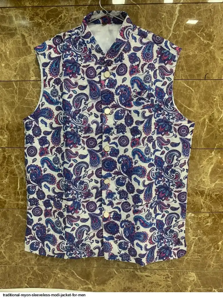 TRADITIONAL REYON SLEEVELESS MODI JACKET FOR MEN G