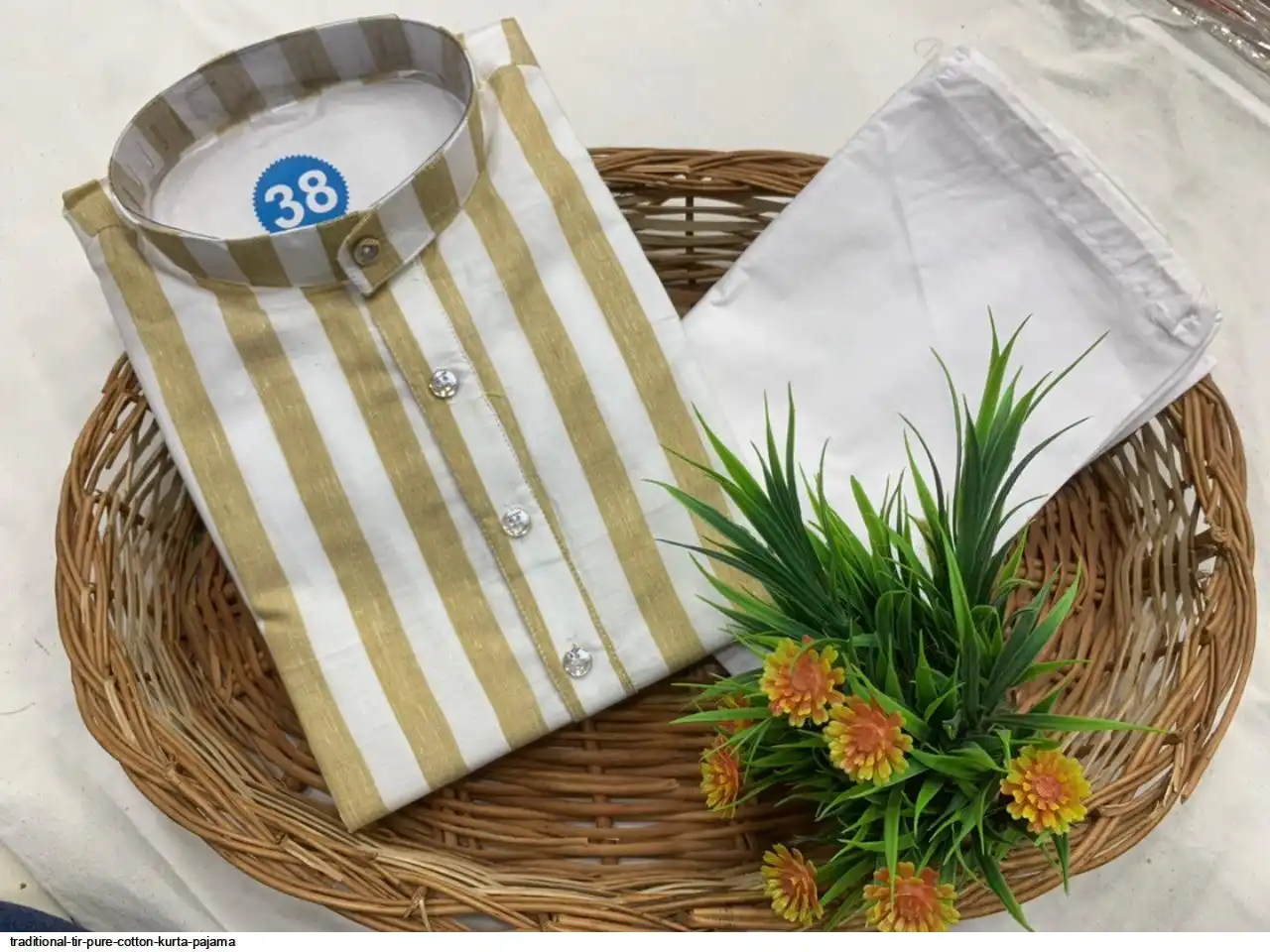 TRADITIONAL TIR PURE COTTON KURTA PAJAMA B