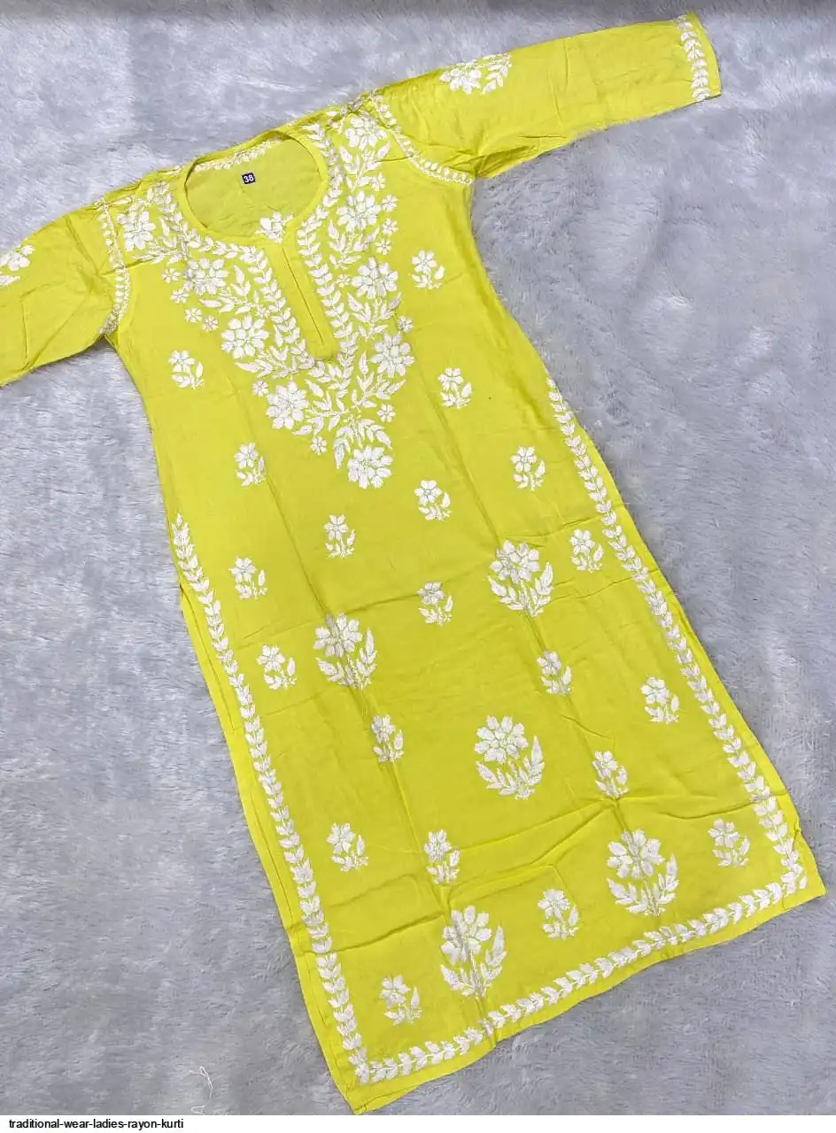 TRADITIONAL WEAR LADIES RAYON KURTI A