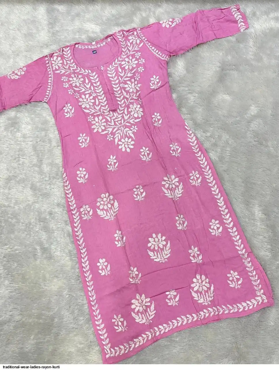 TRADITIONAL WEAR LADIES RAYON KURTI F