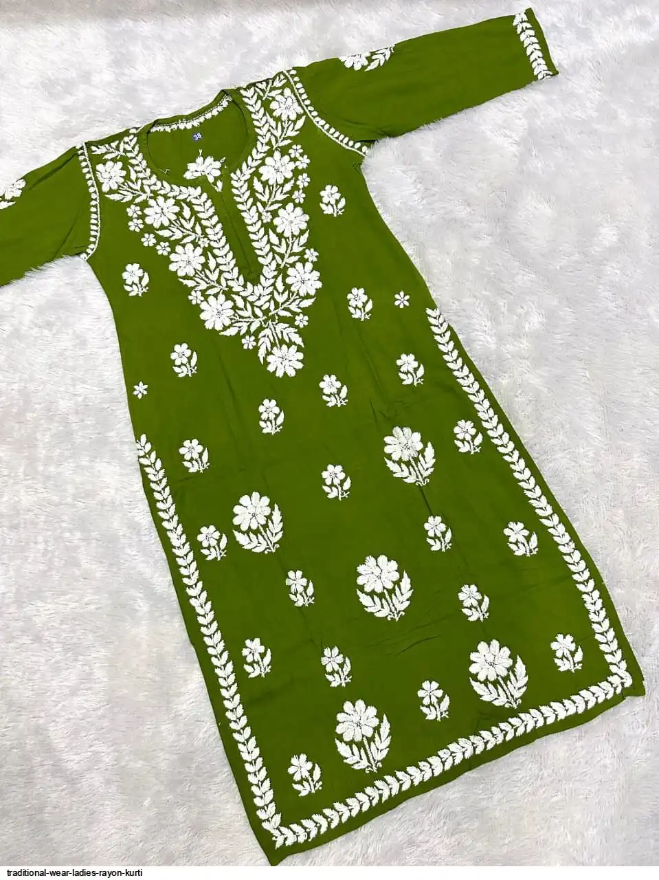 TRADITIONAL WEAR LADIES RAYON KURTI H