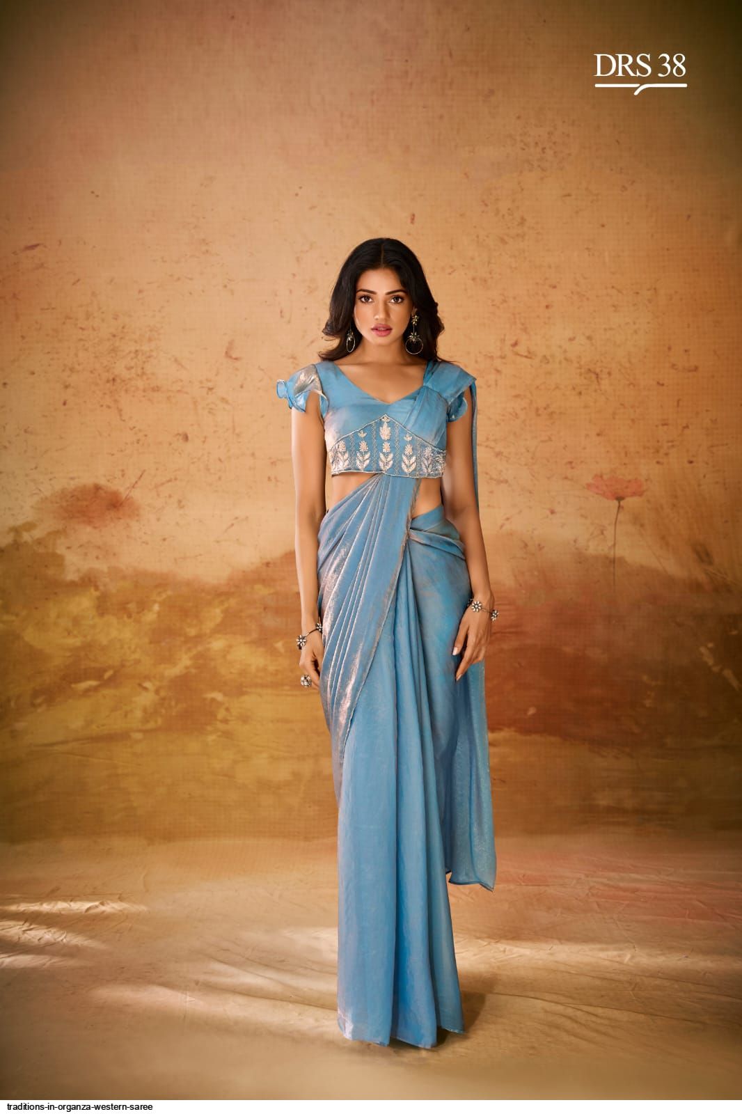 TRADITIONS IN ORGANZA WESTERN SAREE DRS38
