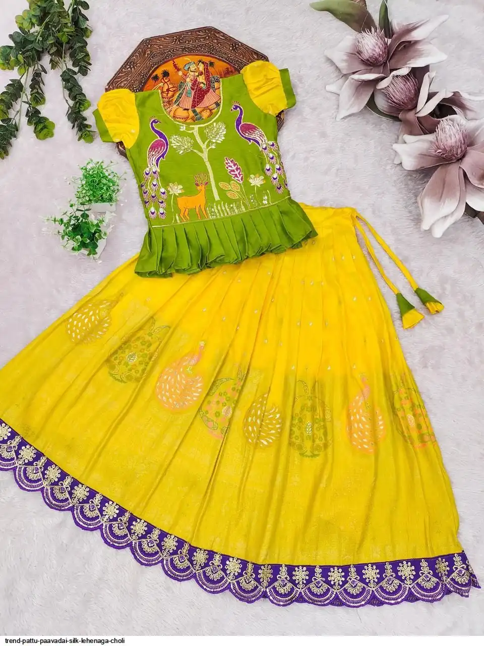 TREND PATTU PAAVADAI SILK LEHENAGA CHOLI C