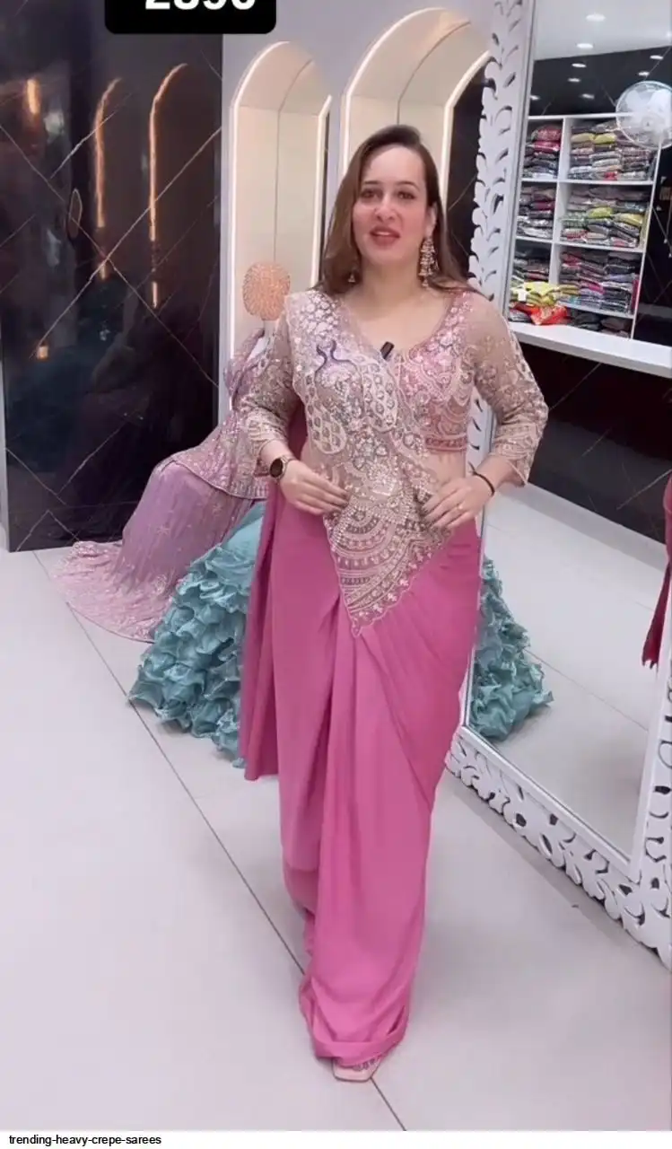 TRENDING HEAVY CREPE SAREES B