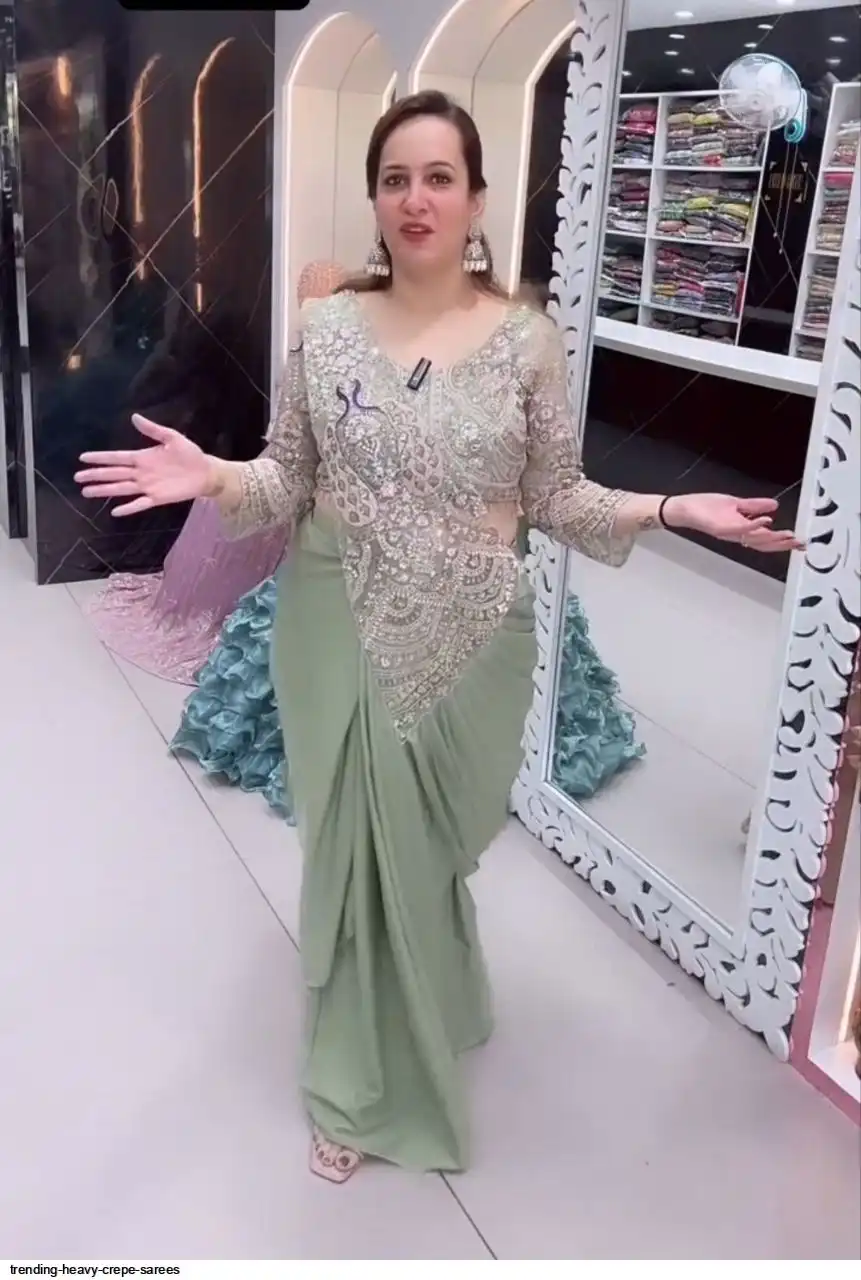 TRENDING HEAVY CREPE SAREES C