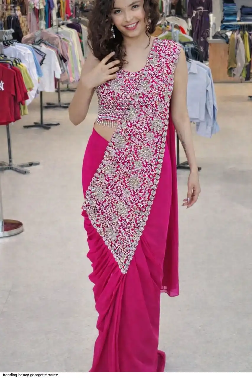 TRENDING HEAVY GEORGETTE SAREE C