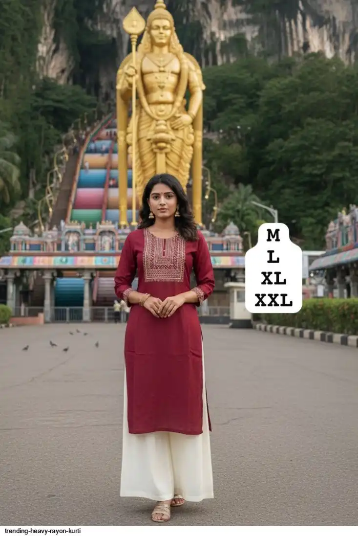 TRENDING HEAVY RAYON KURTI A