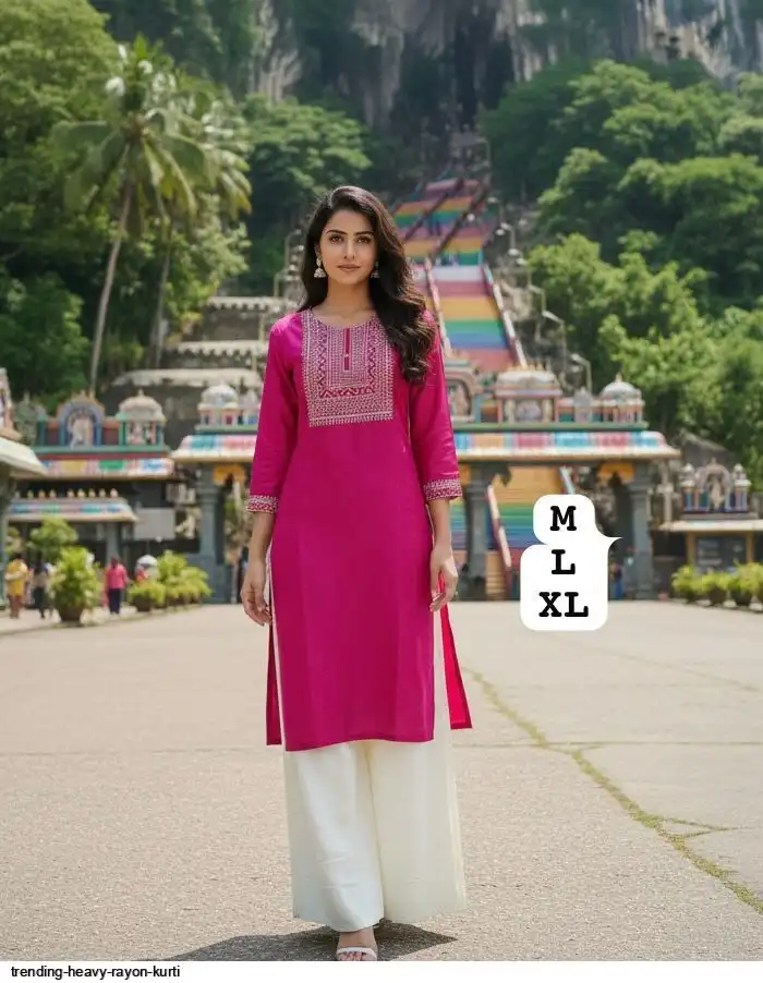 TRENDING HEAVY RAYON KURTI D