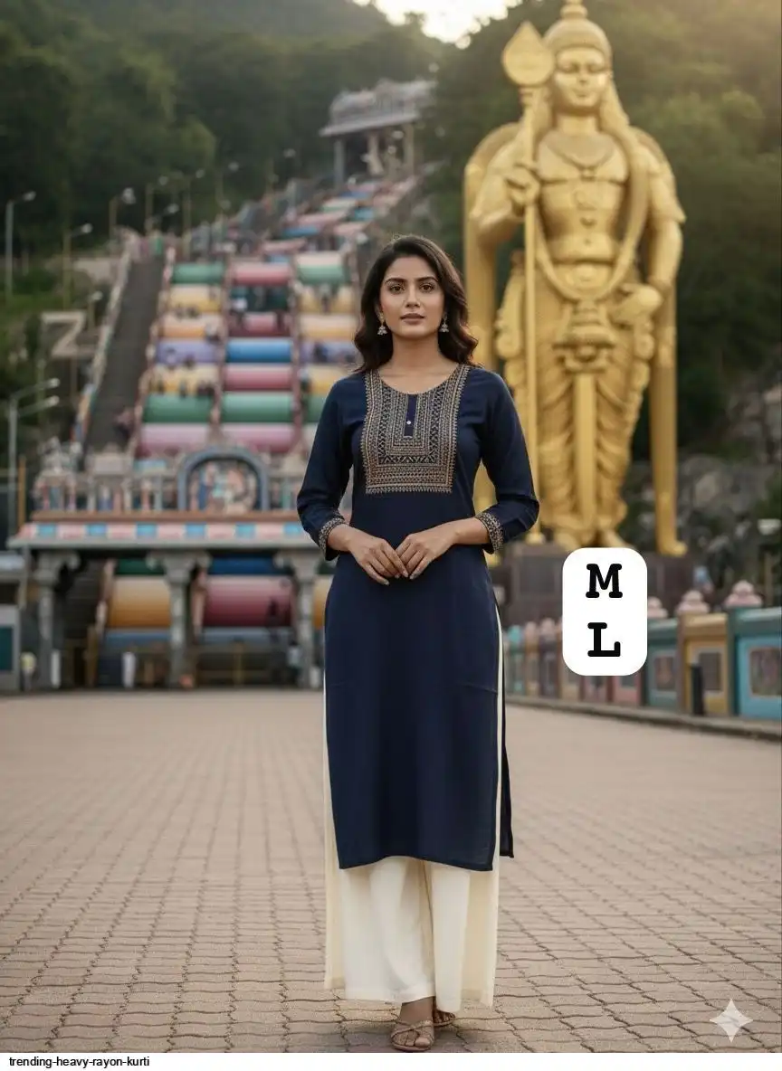 TRENDING HEAVY RAYON KURTI C