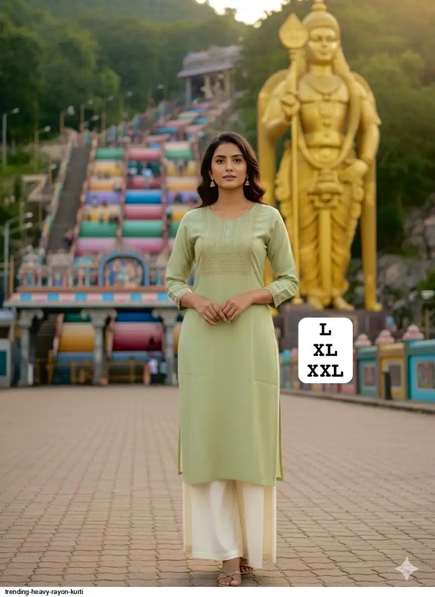 TRENDING HEAVY RAYON KURTI G