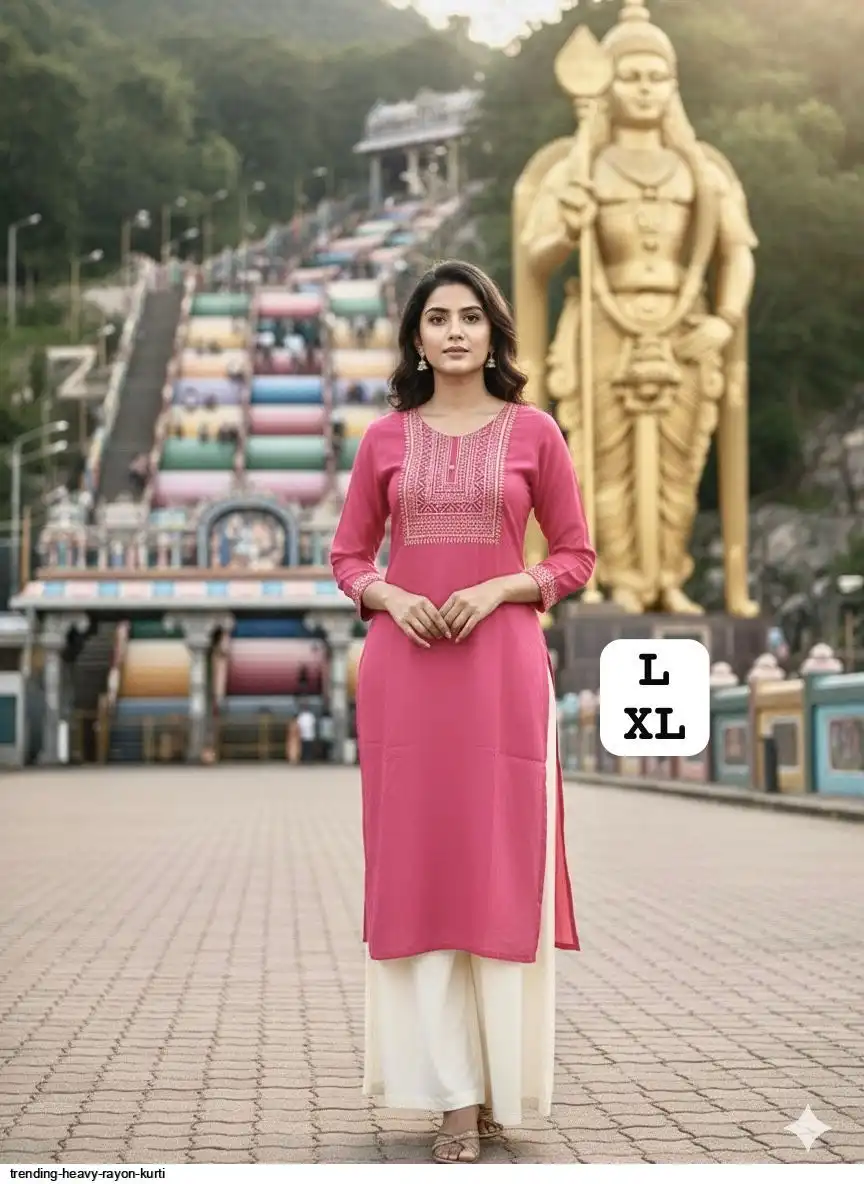 TRENDING HEAVY RAYON KURTI F