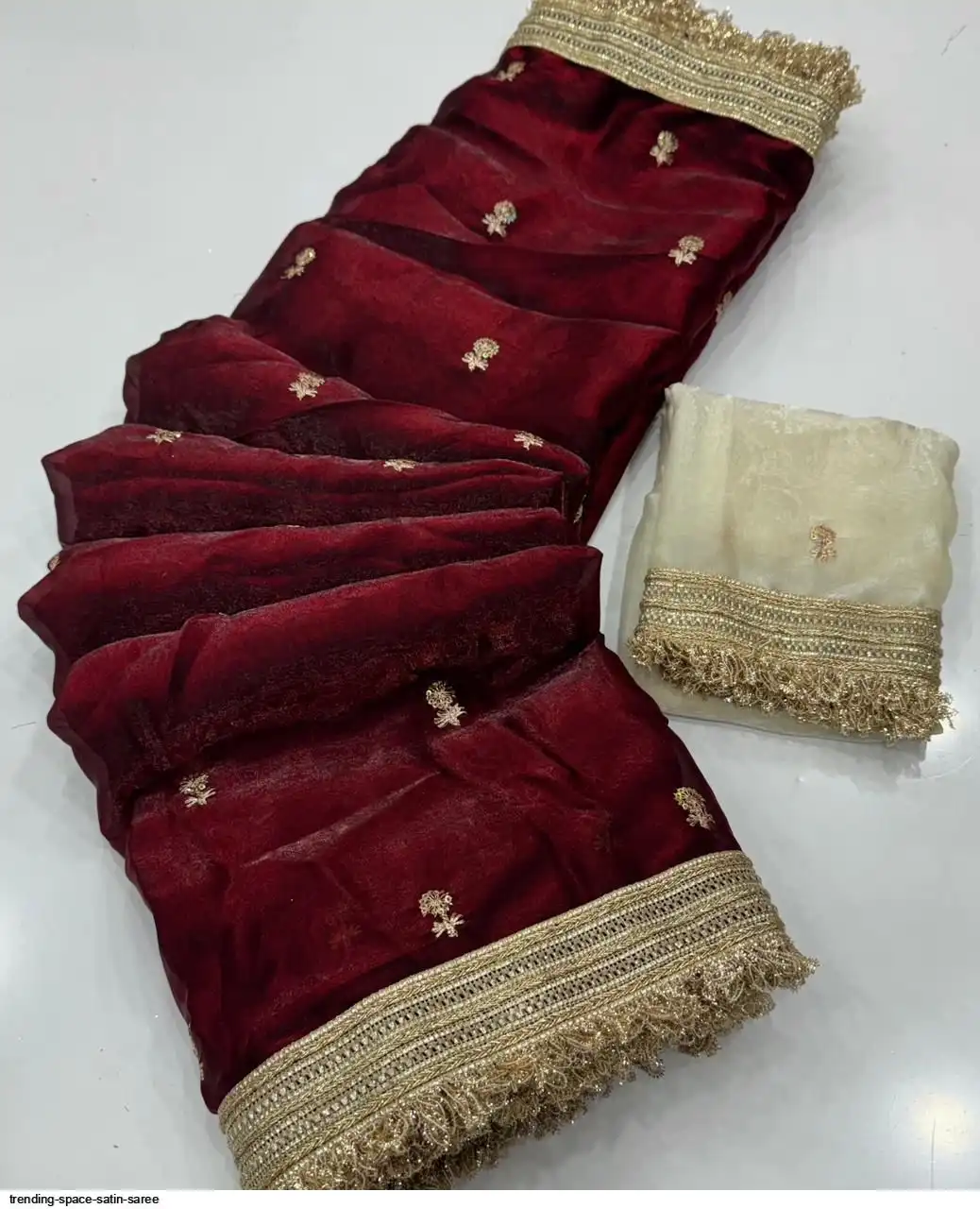 TRENDING SPACE SATIN SAREE B