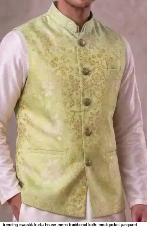 TRENDING MENS TRADITIONAL KOTHI MODI JACKET JACQUARD 3