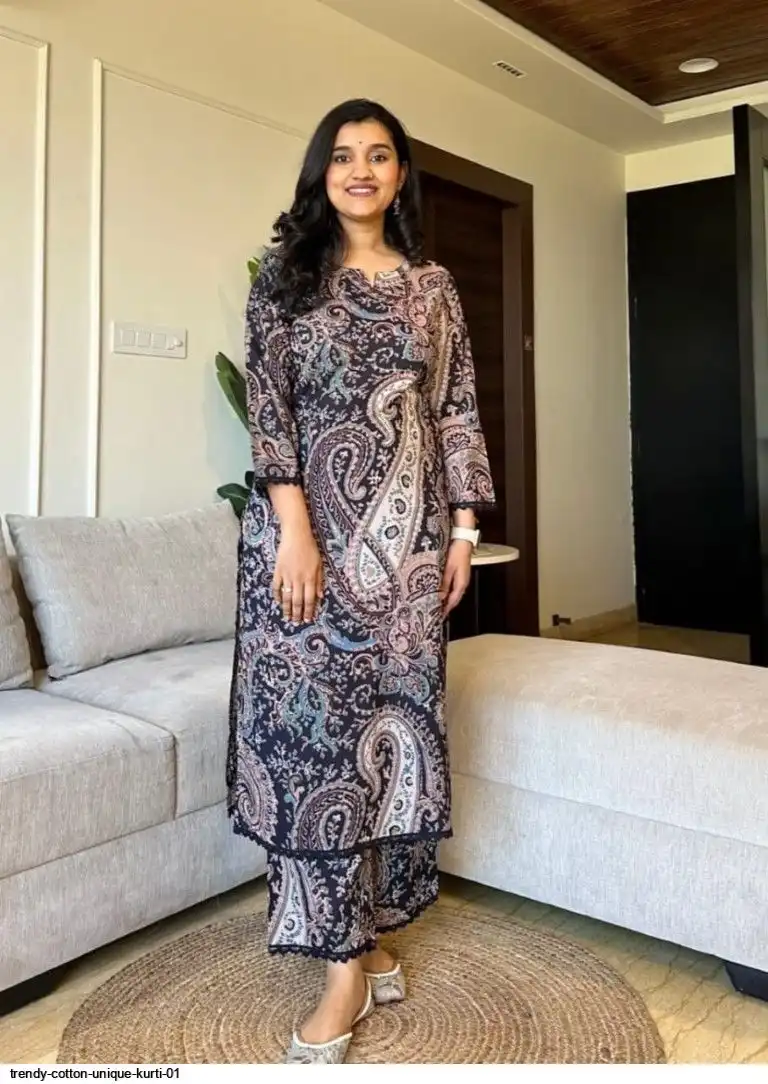 TRENDY COTTON UNIQUE KURTI 01