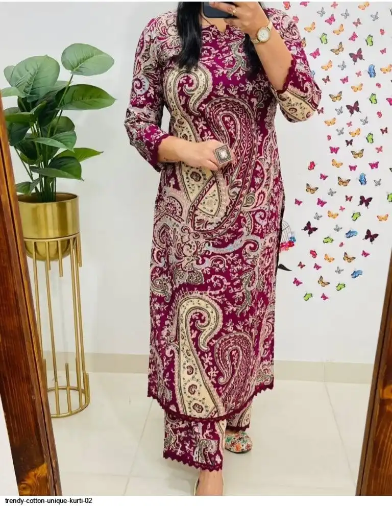 TRENDY COTTON UNIQUE KURTI 02