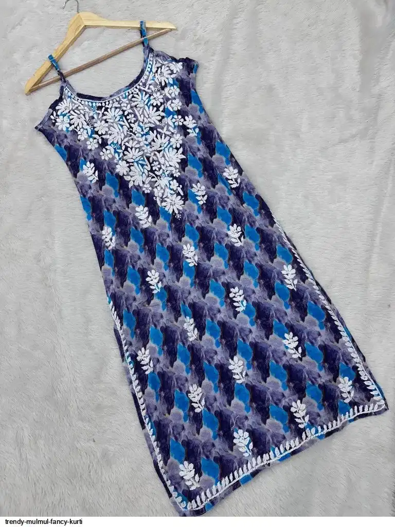TRENDY MULMUL FANCY KURTI