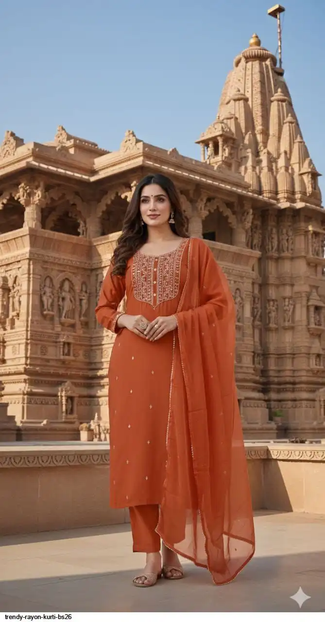 TRENDY RAYON KURTI BS26 C