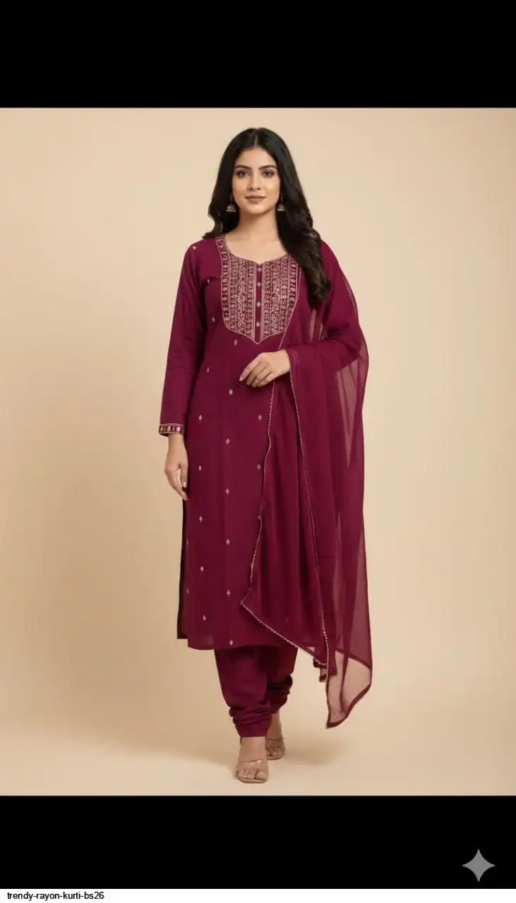 TRENDY RAYON KURTI BS26 B