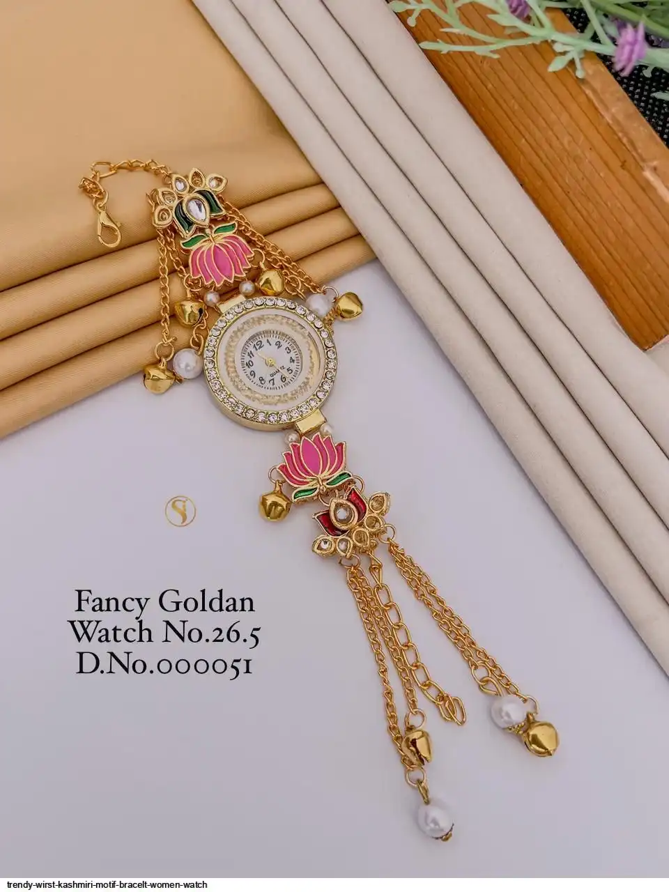TRENDY WIRST KASHMIRI MOTIF BRACELT WOMEN WATCH H