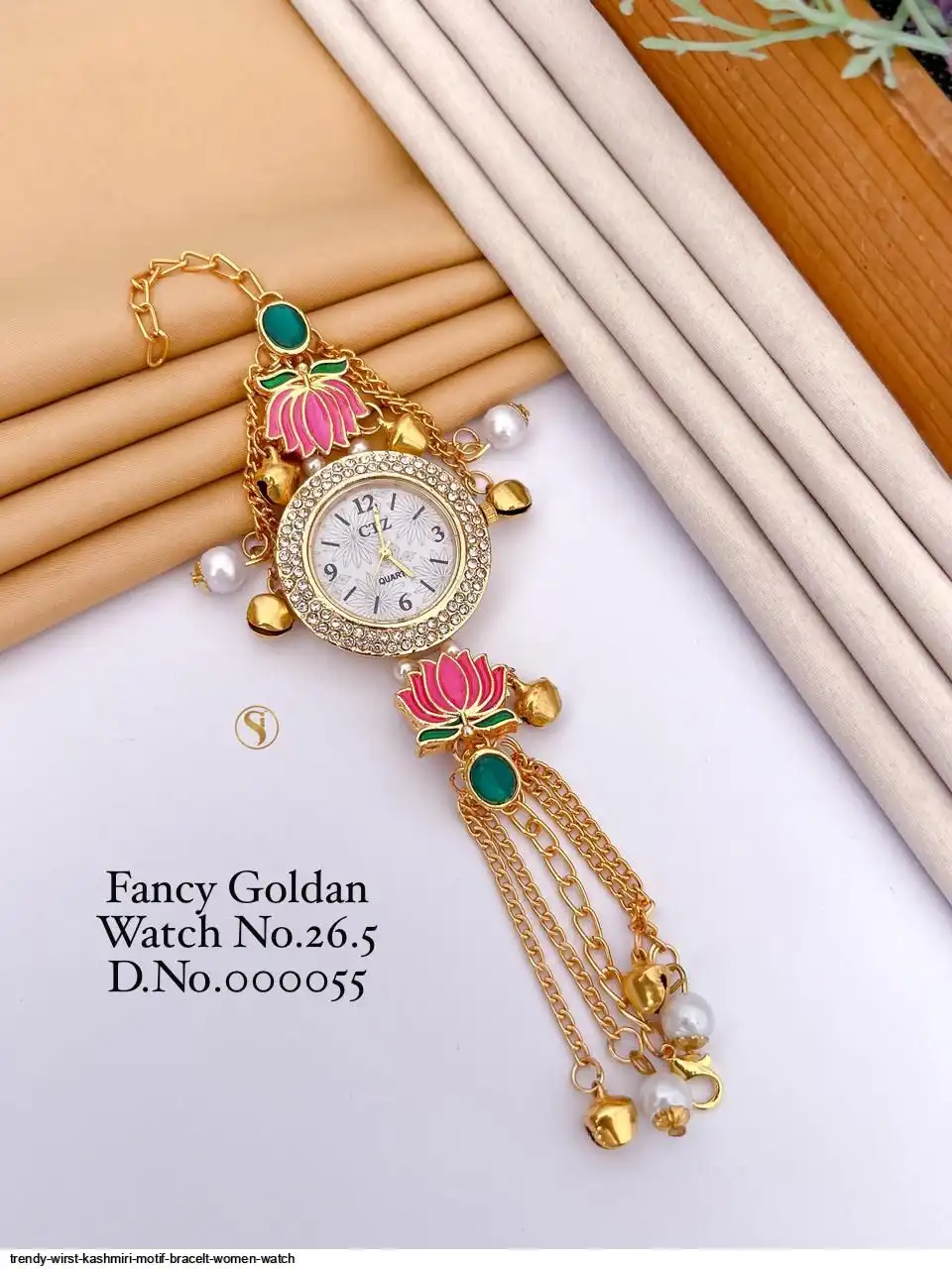 TRENDY WIRST KASHMIRI MOTIF BRACELT WOMEN WATCH K