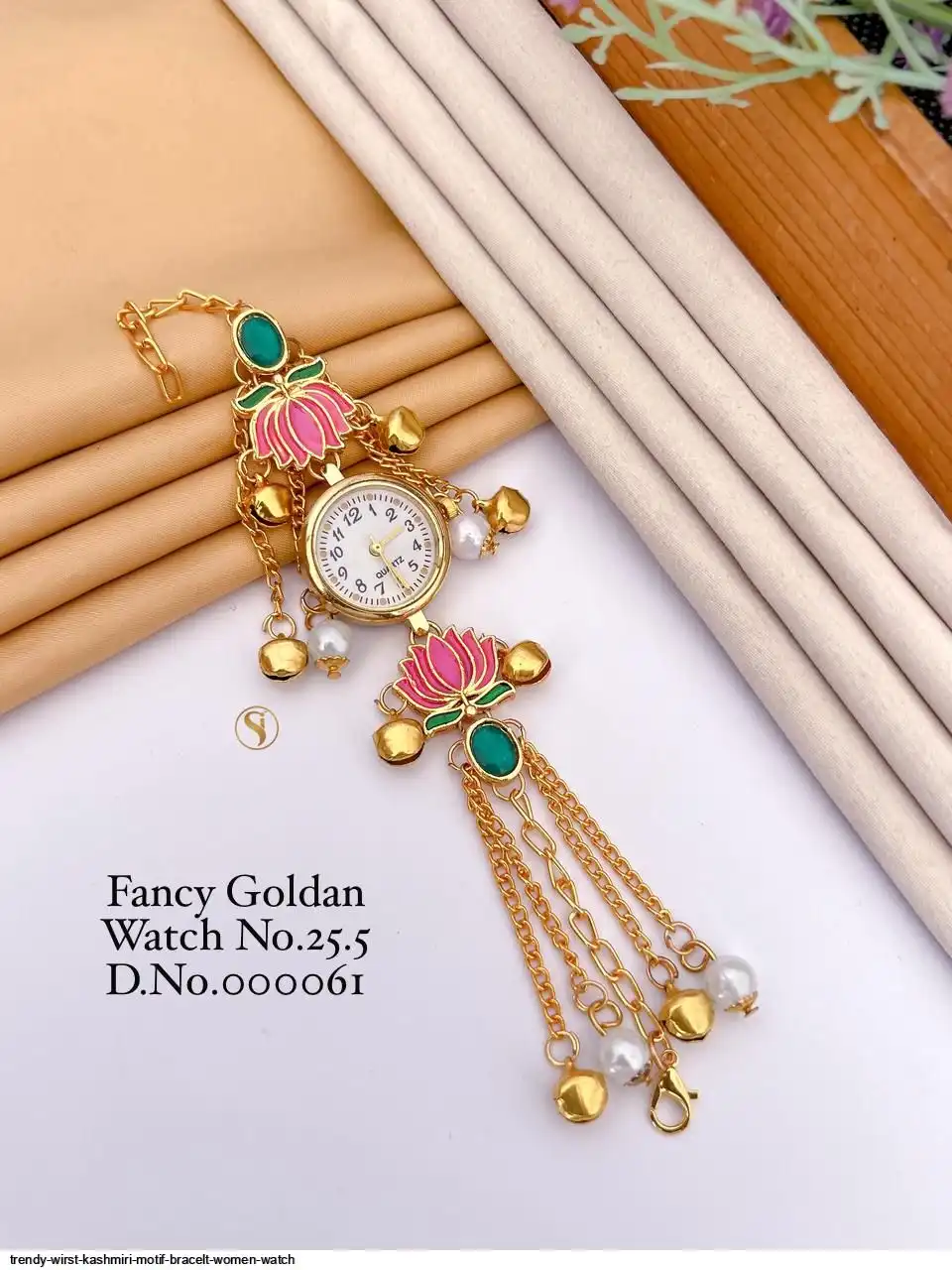 TRENDY WIRST KASHMIRI MOTIF BRACELT WOMEN WATCH F
