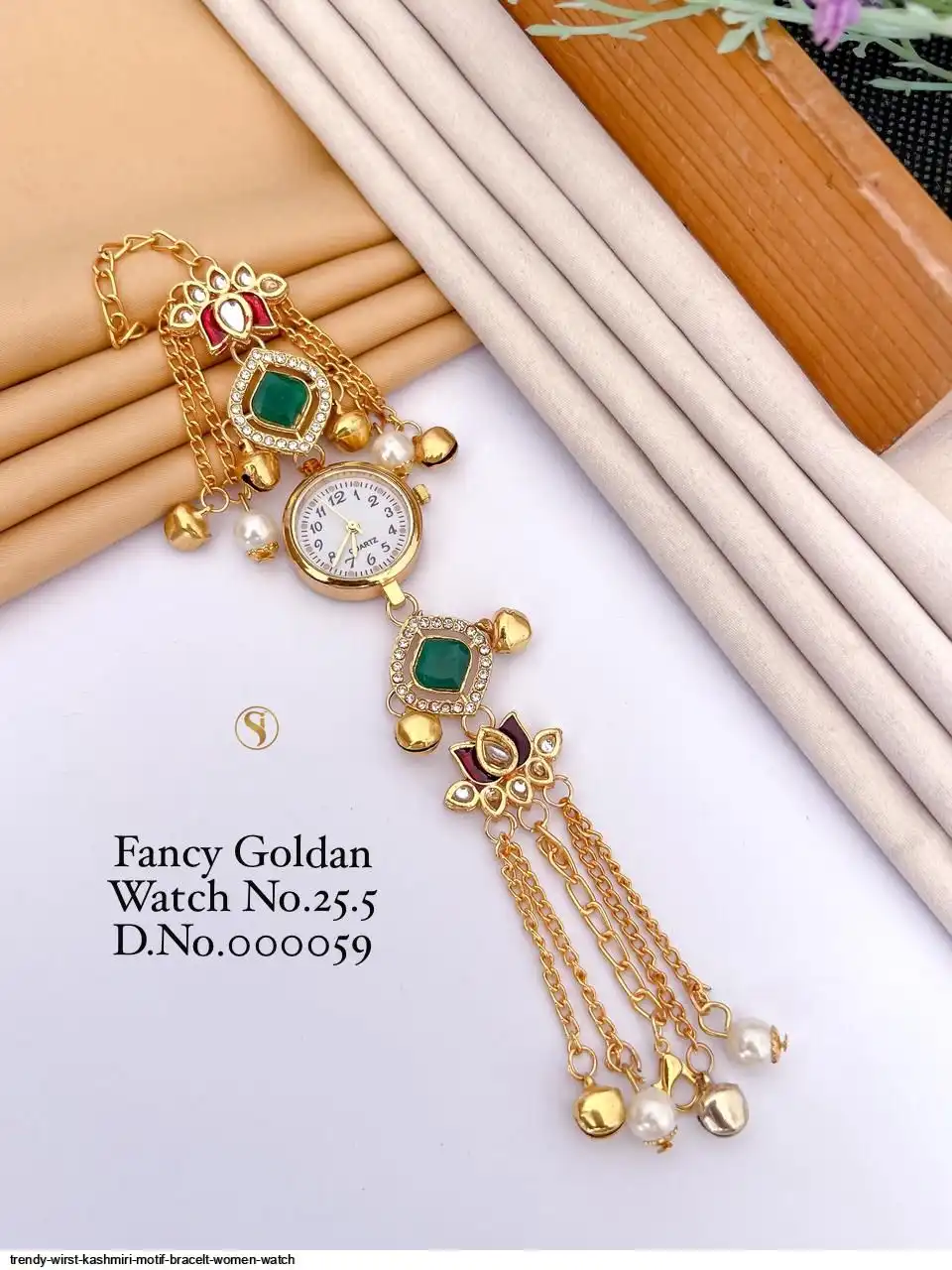TRENDY WIRST KASHMIRI MOTIF BRACELT WOMEN WATCH D