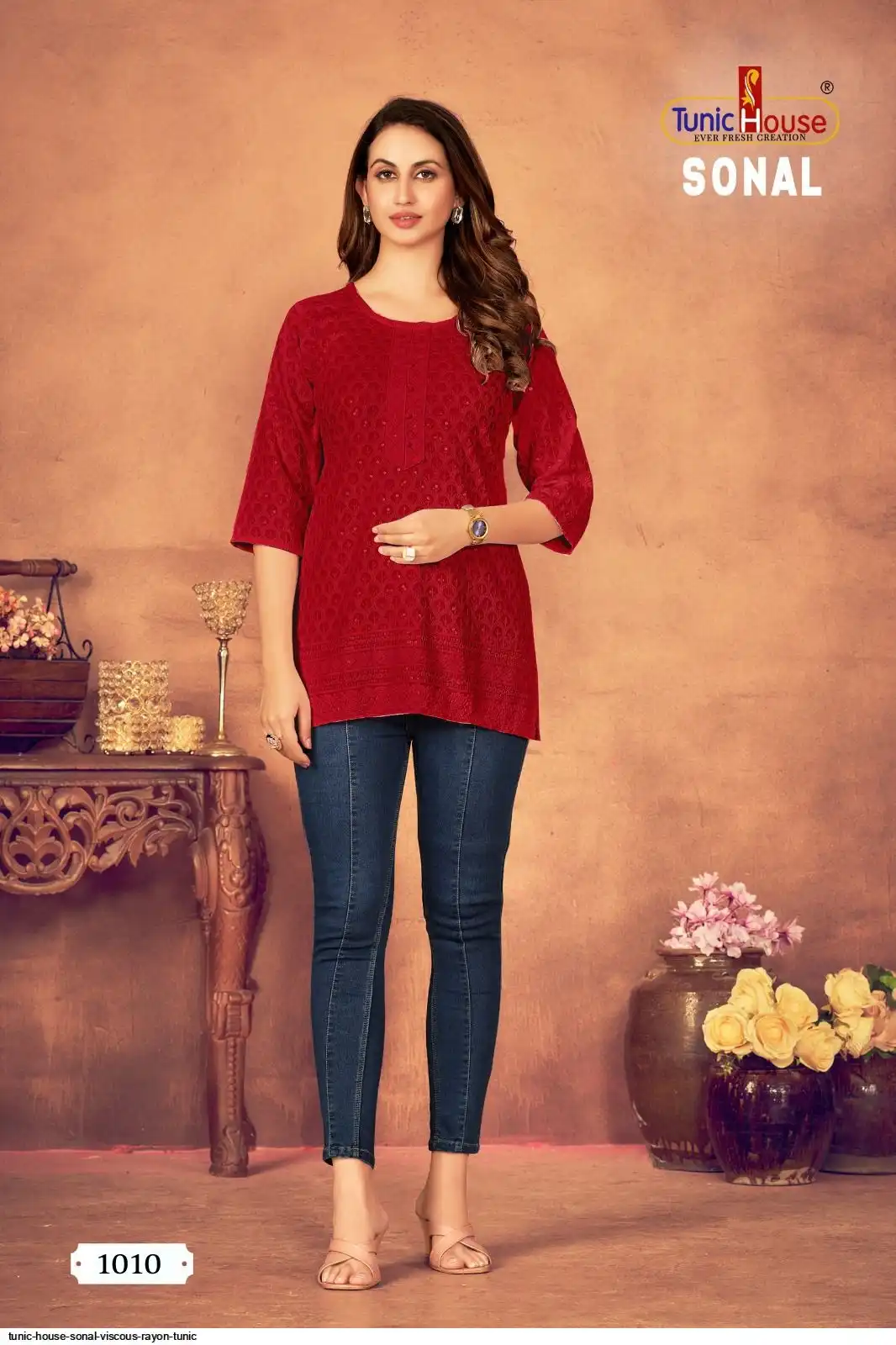 TUNIC HOUSE SONAL VISCOUS RAYON TUNIC 1010