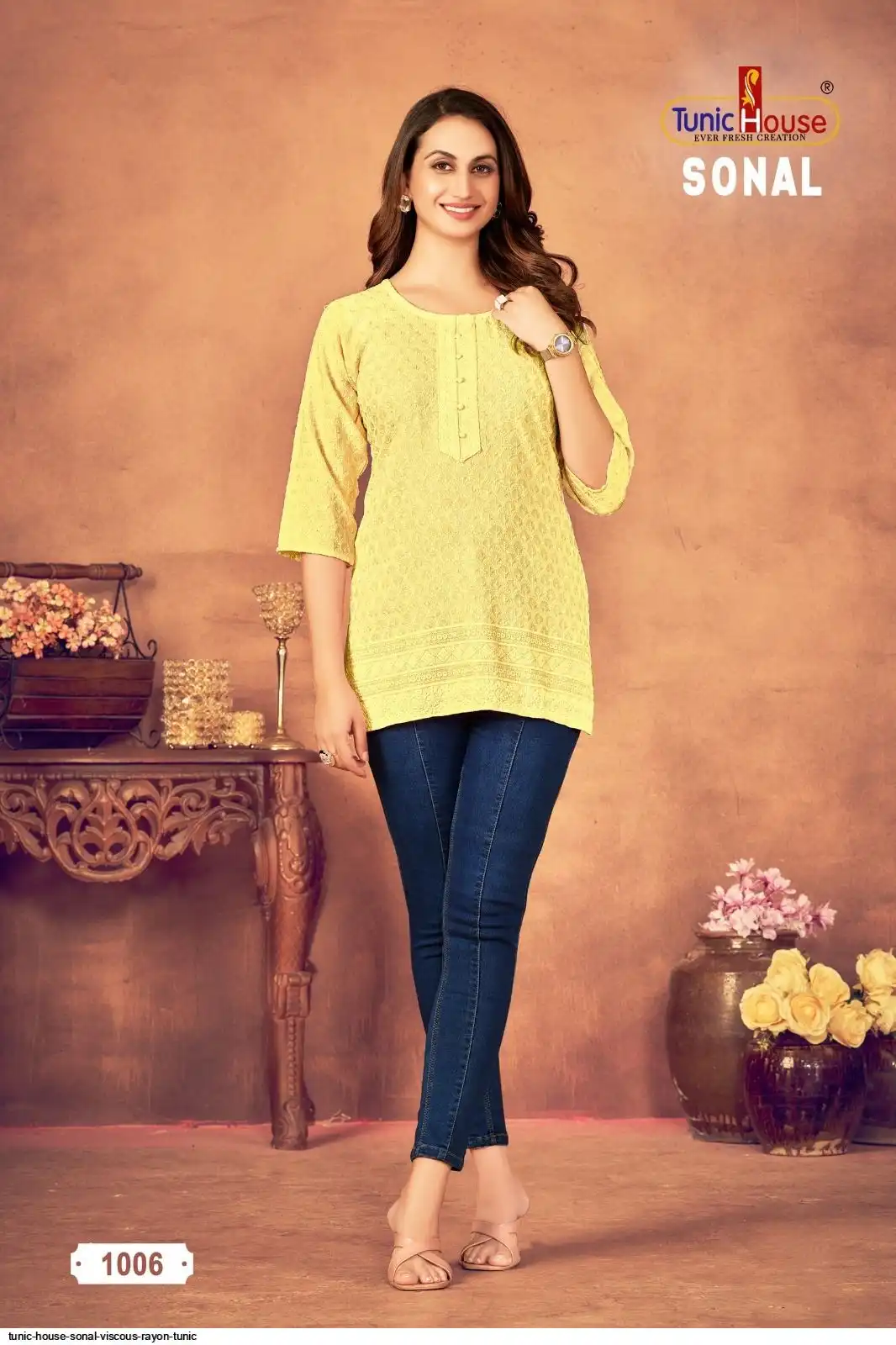 TUNIC HOUSE SONAL VISCOUS RAYON TUNIC 1006