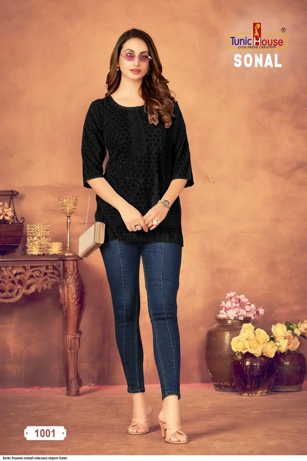 TUNIC HOUSE SONAL VISCOUS RAYON TUNIC 1001