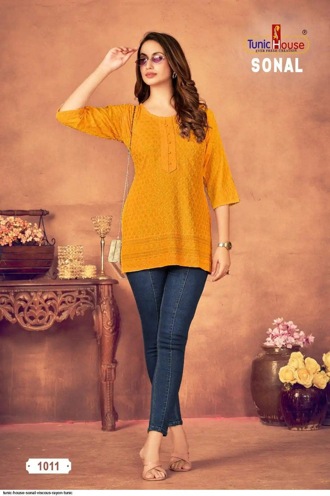 TUNIC HOUSE SONAL VISCOUS RAYON TUNIC 1011
