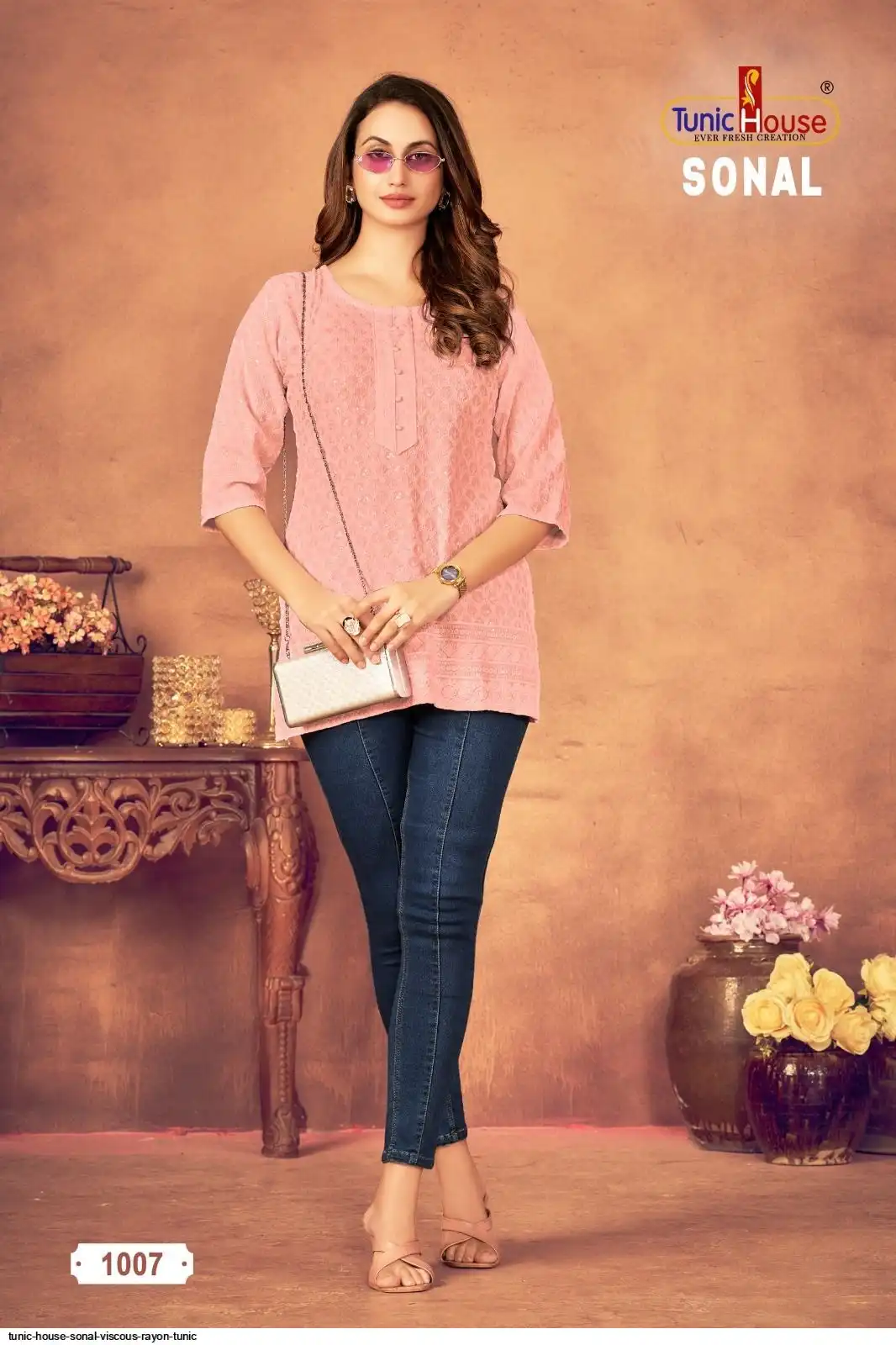 TUNIC HOUSE SONAL VISCOUS RAYON TUNIC 1007