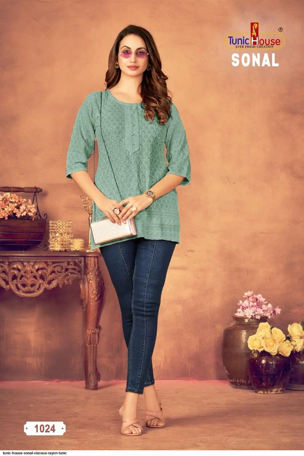 TUNIC HOUSE SONAL VISCOUS RAYON TUNIC 1024