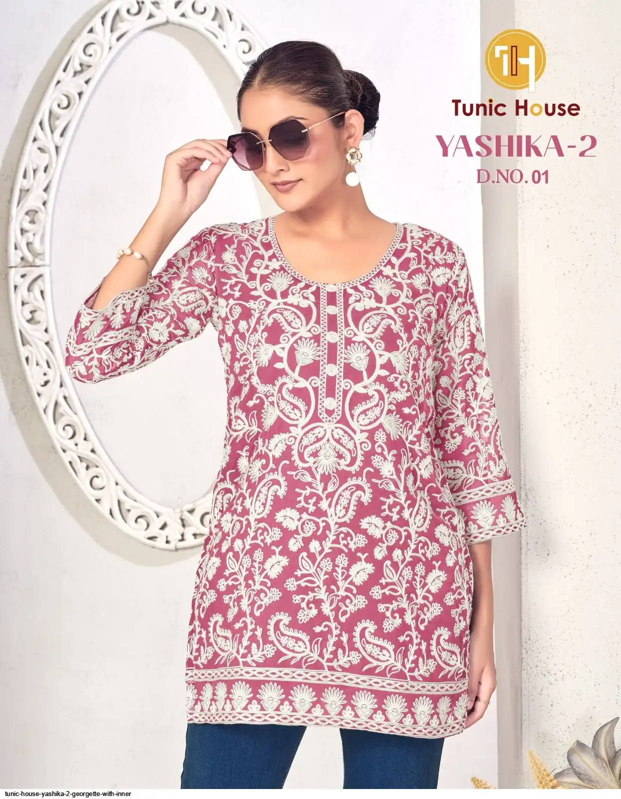 TUNIC HOUSE YASHIKA 2 GEORGETTE WITH DNO 1 INNER