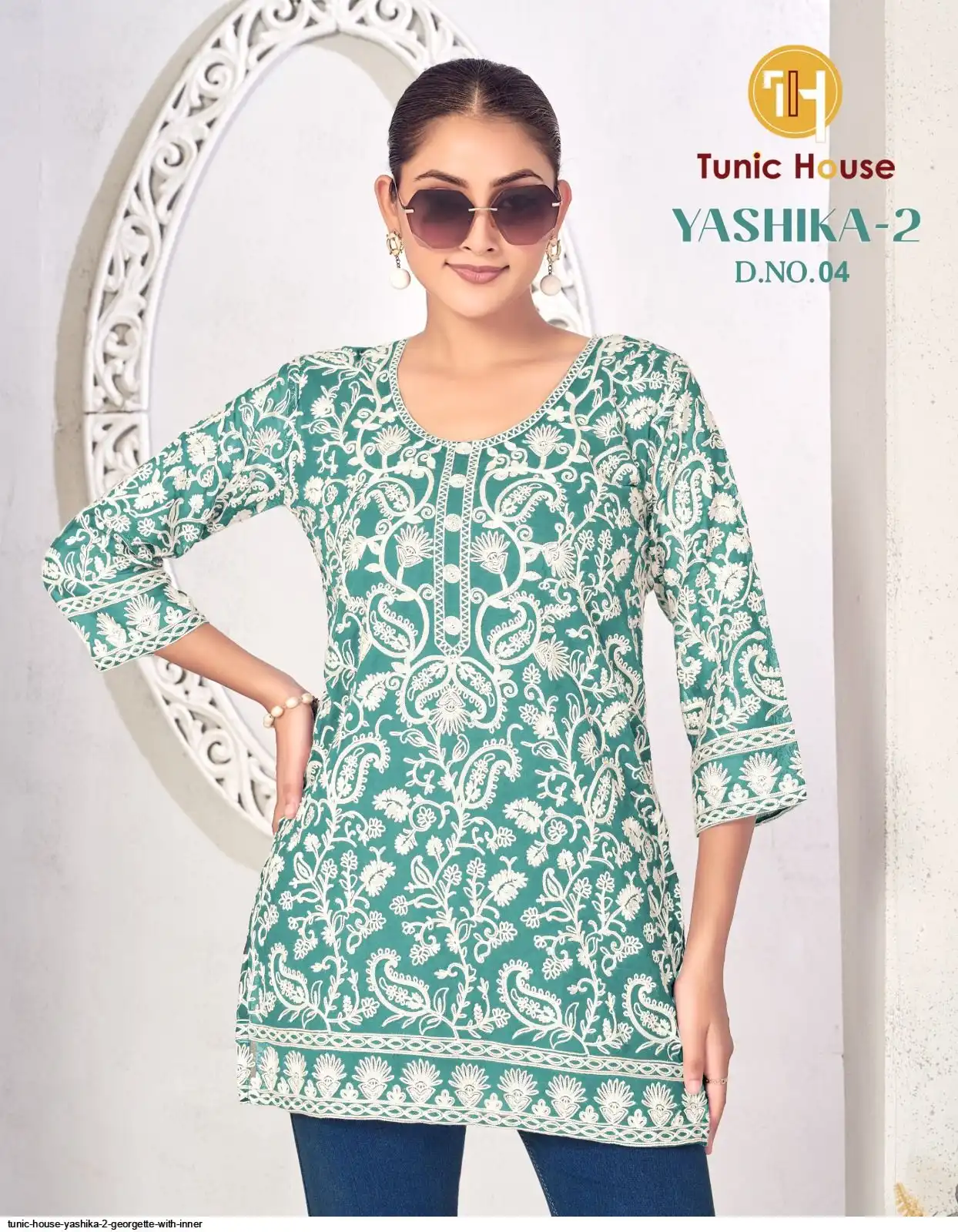TUNIC HOUSE YASHIKA 2 GEORGETTE WITH DNO 1 INNER DNO4