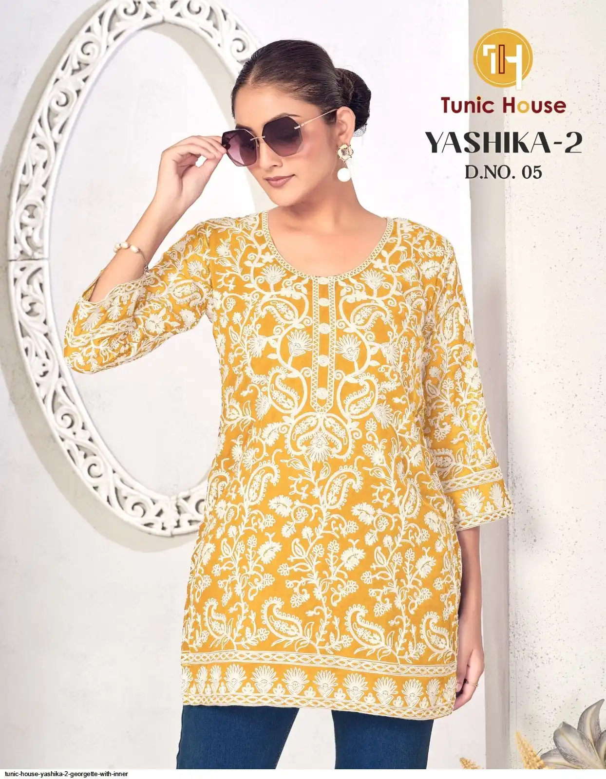 TUNIC HOUSE YASHIKA 2 GEORGETTE WITH DNO 1 INNER DNO5