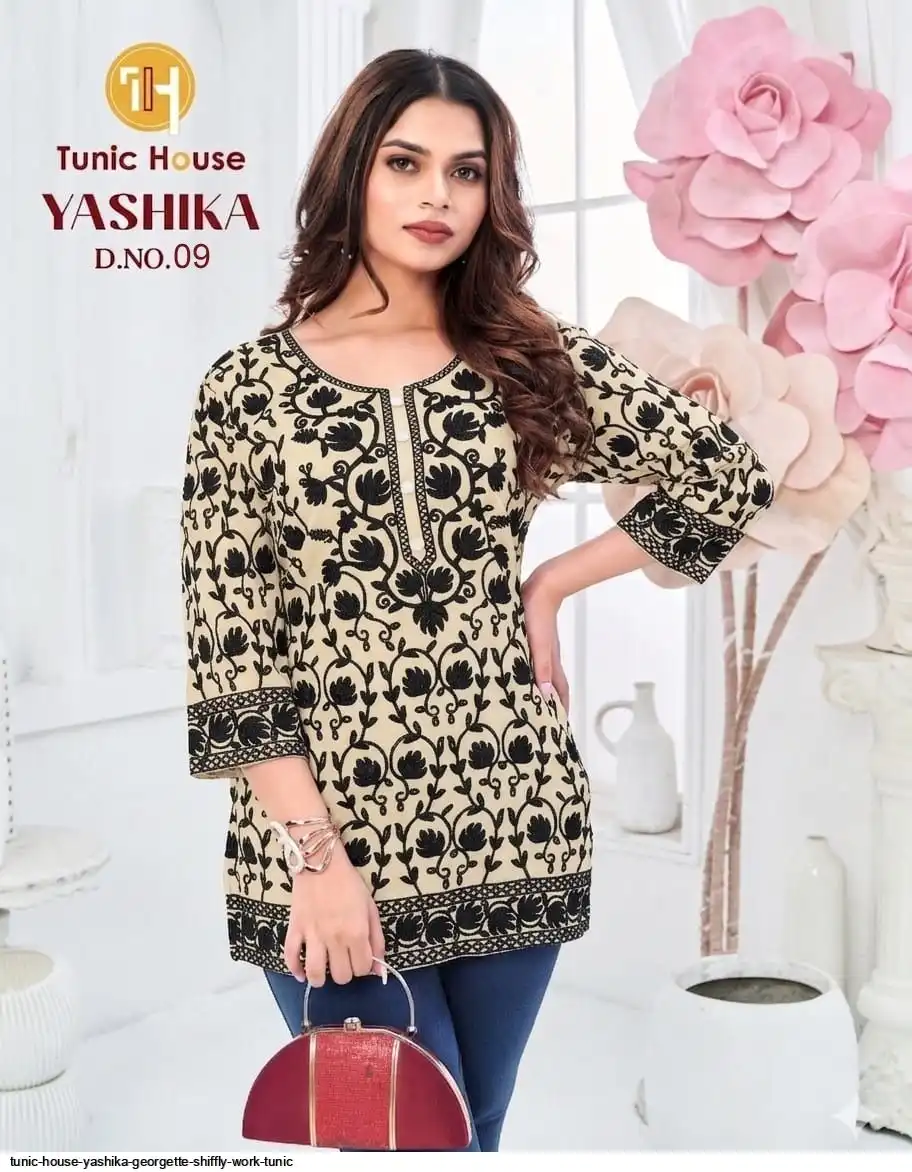 TUNIC HOUSE YASHIKA GEORGETTE SHIFFLY WORK TUNIC 09