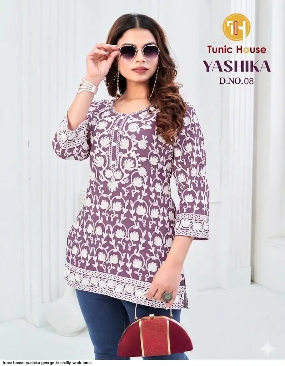 TUNIC HOUSE YASHIKA GEORGETTE SHIFFLY WORK TUNIC 08