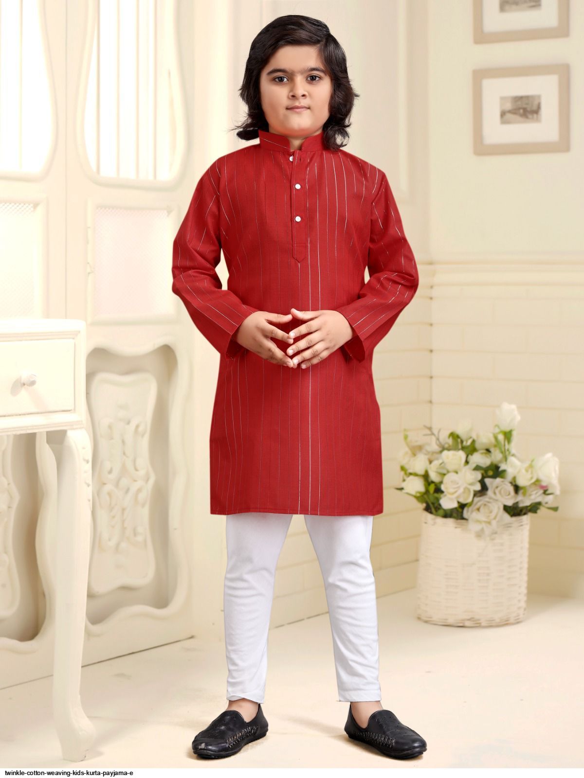 TWINKLE COTTON WEAVING KIDS KURTA PAYJAMA E