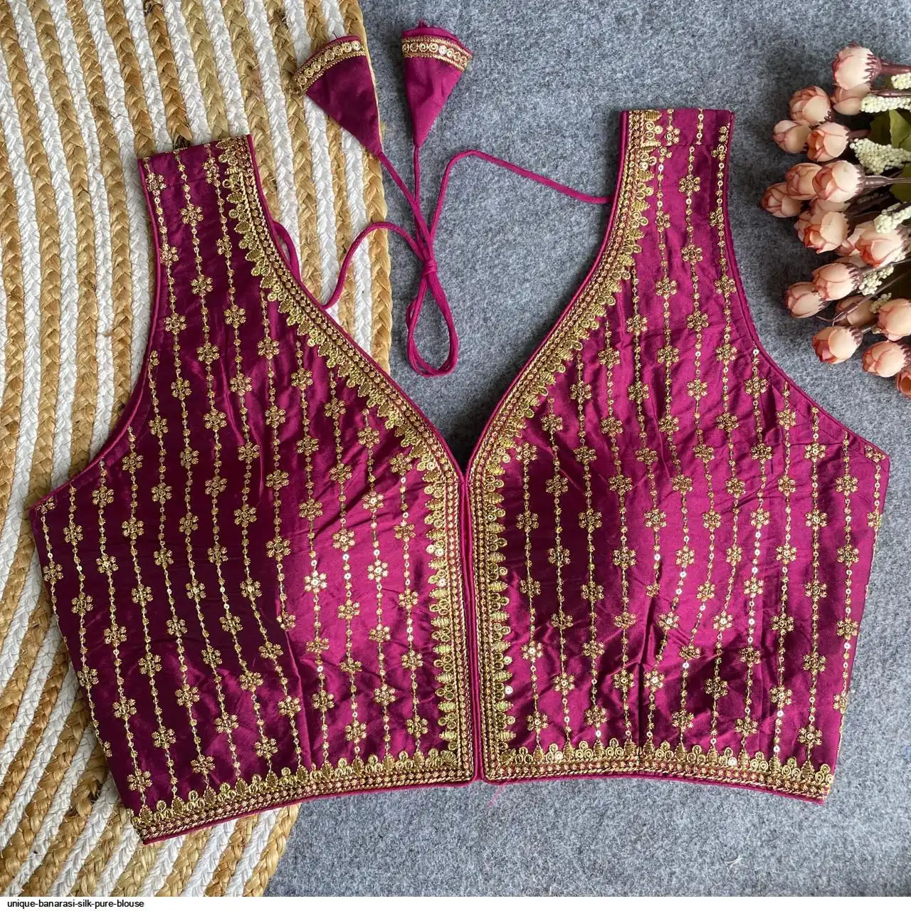 UNIQUE BANARASI SILK PURE BLOUSE 4