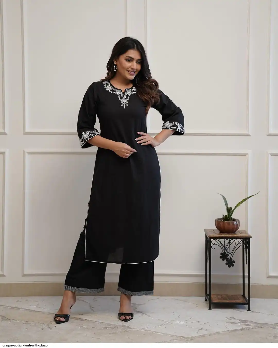UNIQUE COTTON KURTI WITH PLAZO S