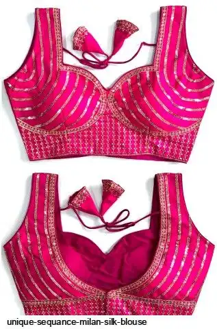 UNIQUE SEQUANCE MILAN SILK BLOUSE 5