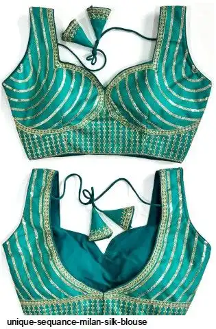 UNIQUE SEQUANCE MILAN SILK BLOUSE 1