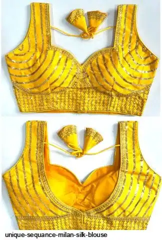 UNIQUE SEQUANCE MILAN SILK BLOUSE 3
