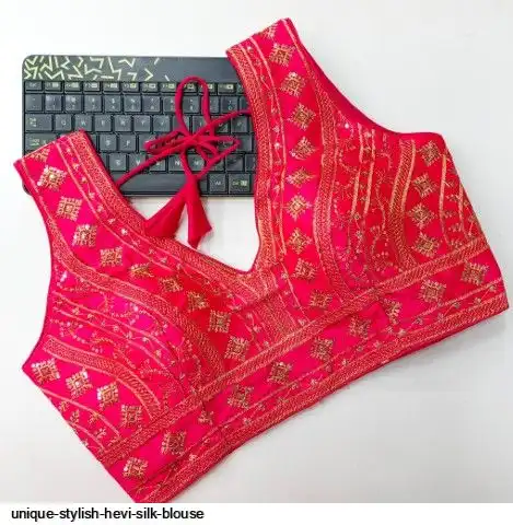 UNIQUE STYLISH HEVI SILK BLOUSE 3