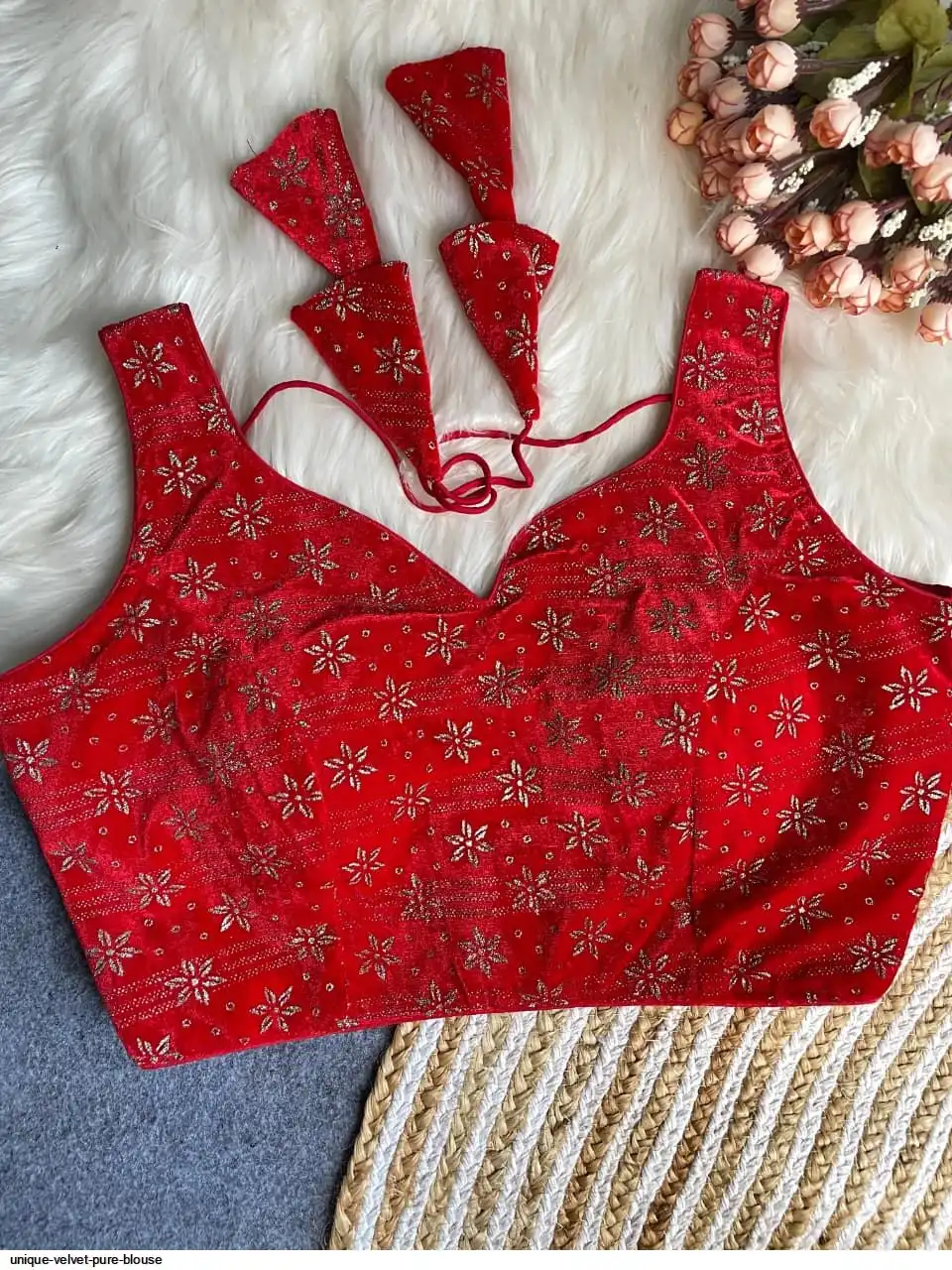 UNIQUE VELVET PURE BLOUSE 1