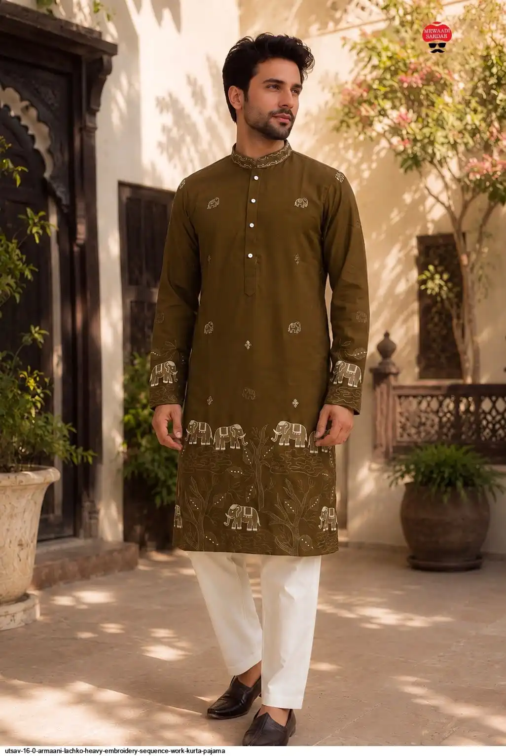 UTSAV 16 0 ARMAANI LACHKO HEAVY EMBROIDERY SEQUENCE WORK KURTA PAJAMA A