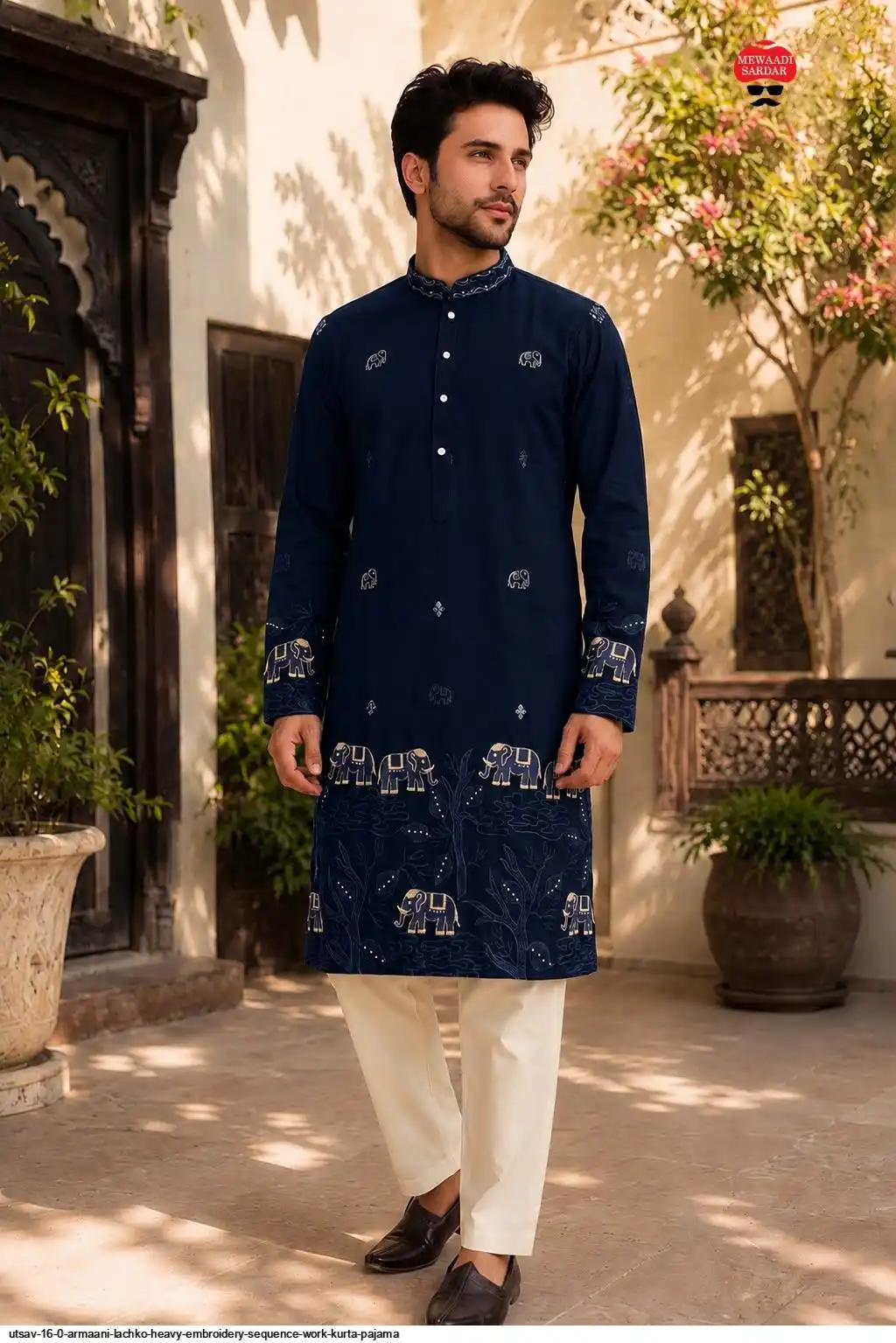 UTSAV 16 0 ARMAANI LACHKO HEAVY EMBROIDERY SEQUENCE WORK KURTA PAJAMA B